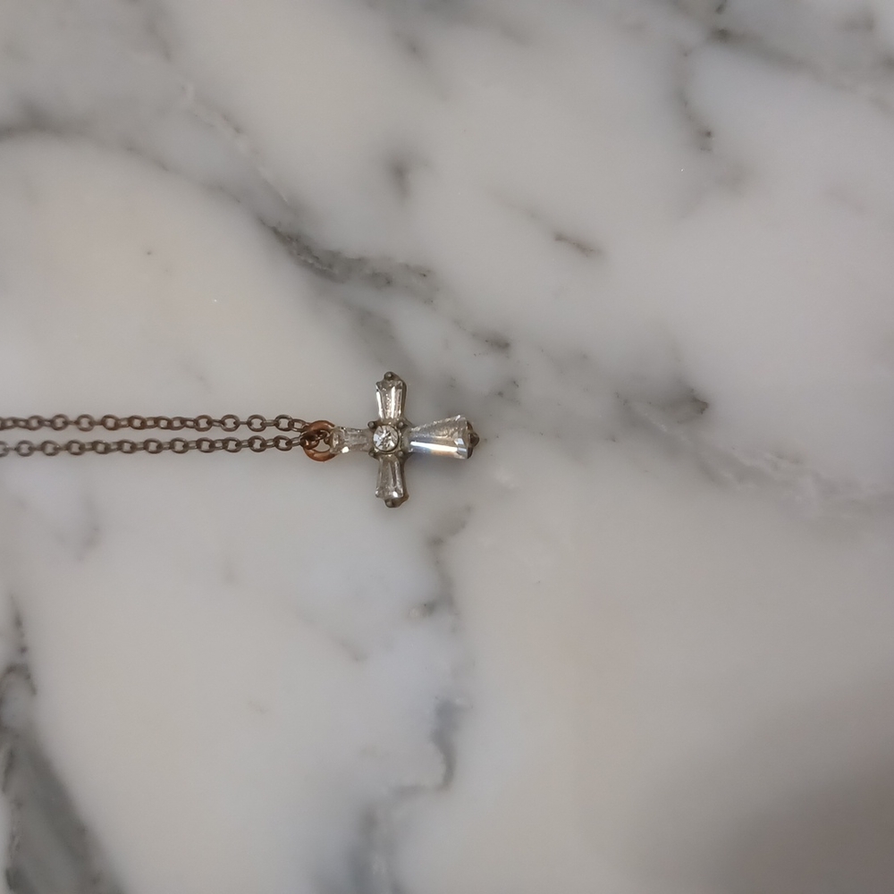 Crystal cross necklace